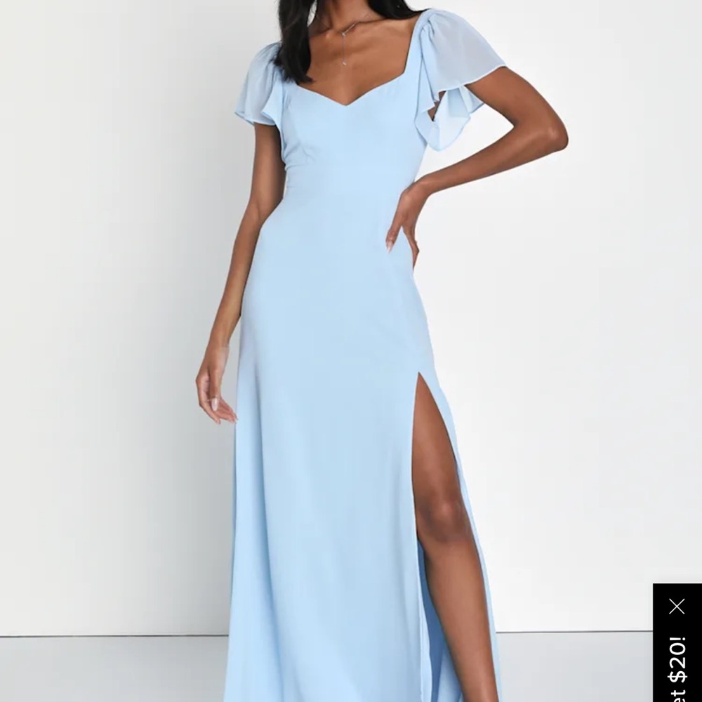 Elegant Light Blue Evening Gown